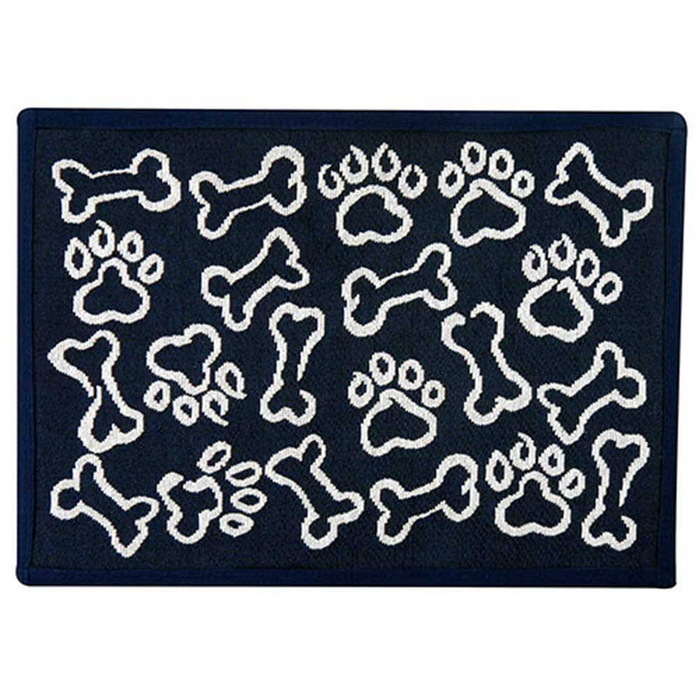 PB Paws & Co. Tapestry Pet Mat featuring a stylish 'To The World' pattern, ideal for pets and home decor.